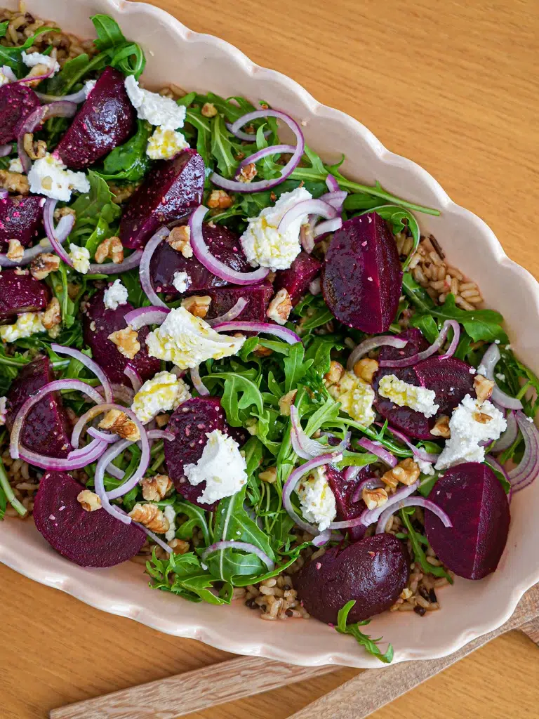 Beetroot Feta and Wild Rice Salad