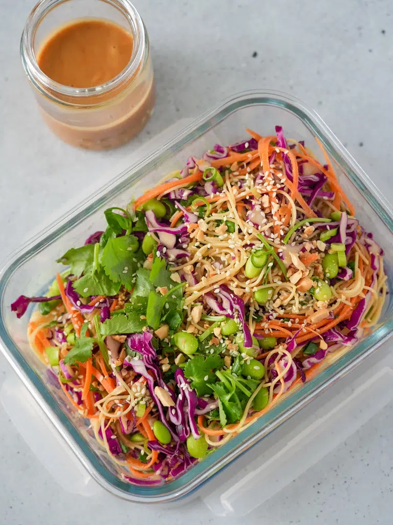Freezer-friendly Cold Sesame Peanut Pasta Salad
