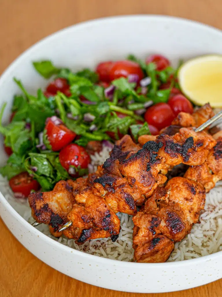 Garlicky BBQ Chicken Kebabs