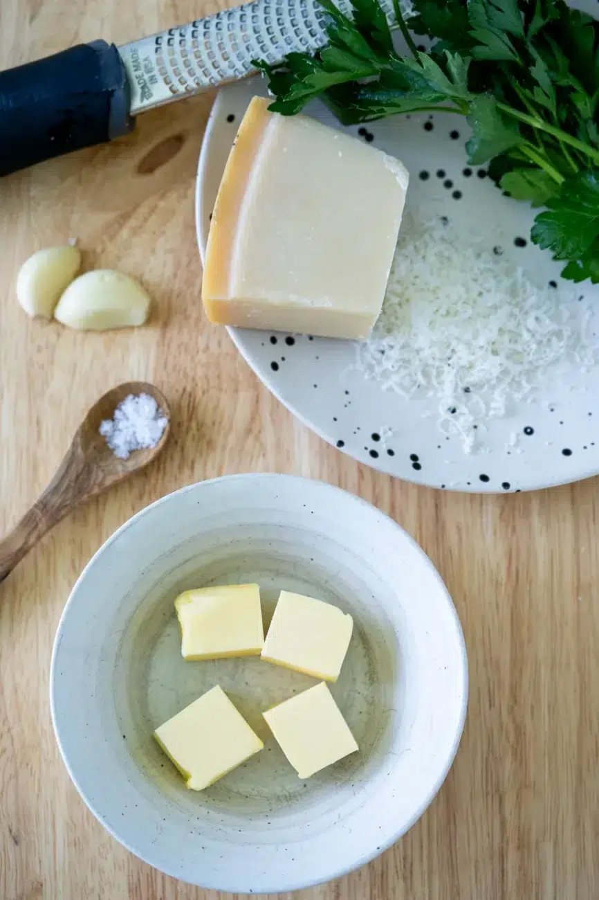 Parmesan Garlic and Butter ingredients