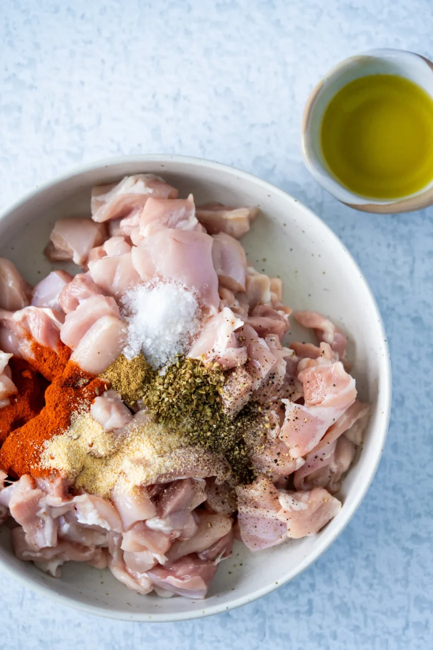 Raw ingredients for Chicken Quesadillas